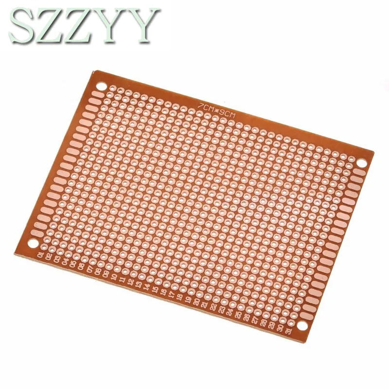 5pcs 7x9 7*9cm Single Side Prototype PCB Breadboard Universal Board Experimental Bakelite Copper Plate Circuirt Board Yellow