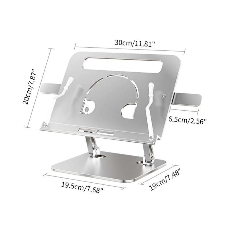 Rack leitura multifuncional para liga alumínio, suporte para laptop, estante