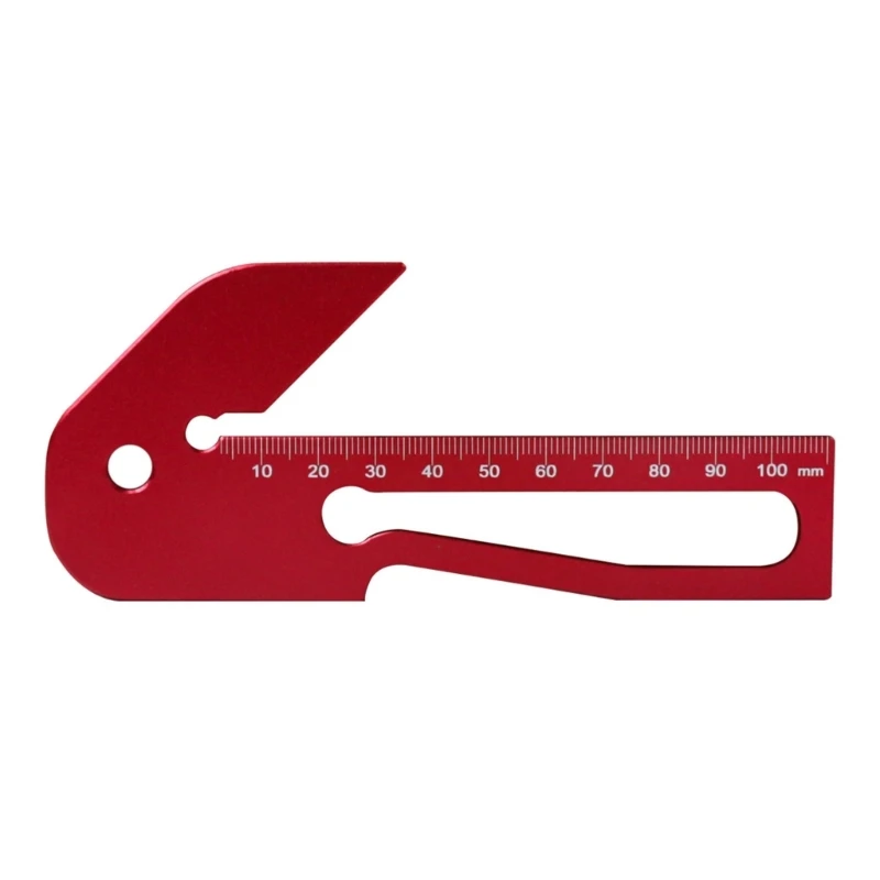 

652F Center Finder Woodworking Square 45/90 Degree Right Angle Line Gauge Aluminum Center Scriber Carpentry Ruler