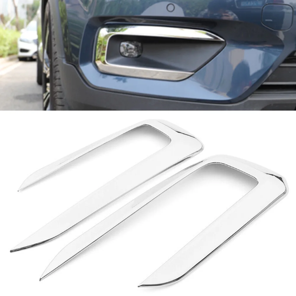 Fog Light Decor Fog Lamp Frame Cover ABS 2x Front Kit Part Trim For Volvo XC40 2018-2021 For Volvo XC40 2018-2021 Useful New