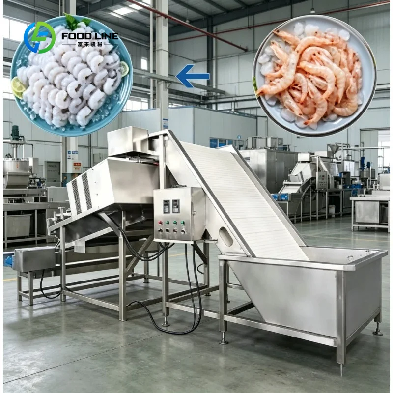 Customized Peeled Pawns Machine with Automatic Shrimp Shell Prawn Production Line
