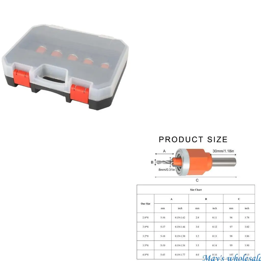 

5/6Pcs Countersink Drill Bit Set Adjustable Depth Countersunk Drill Hole Opener Woodworking Tool Countersink Accessories 448A