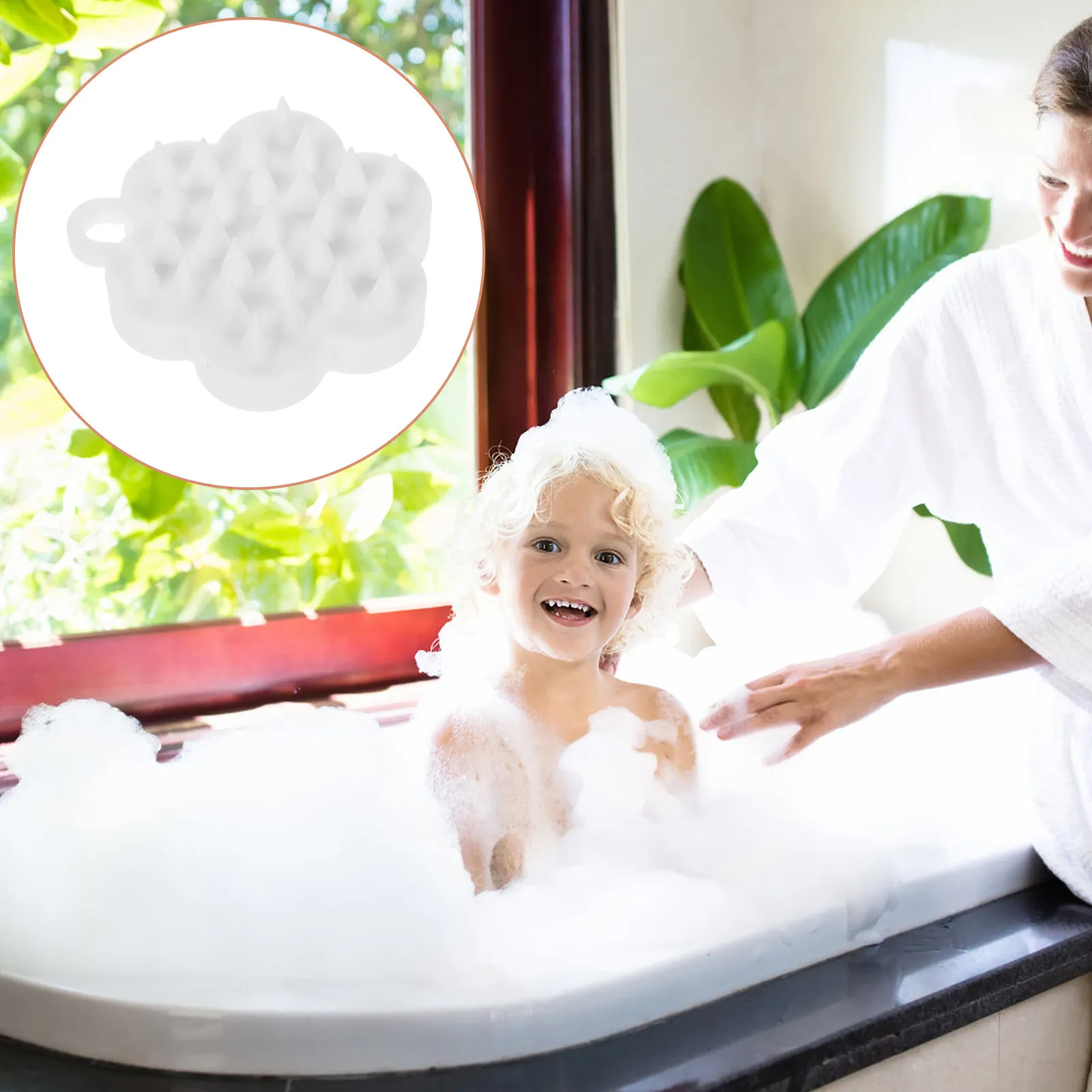 Baby Shampoo Brush Scalp Massager Hair Scrub Food Grade Silica Gel Tool Small Shower Brush Silicone Scrubber Massage Ergonomic H