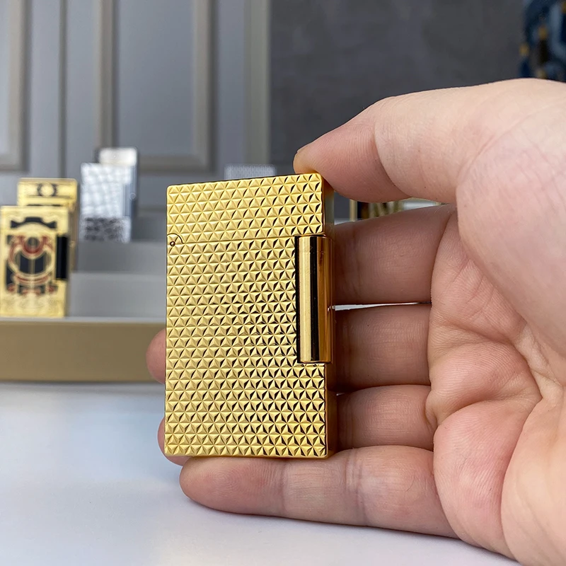 

New commemorative edition single and double flame luxury lighter Ping Sound natural paint cigarette smoking butane lighter 18060