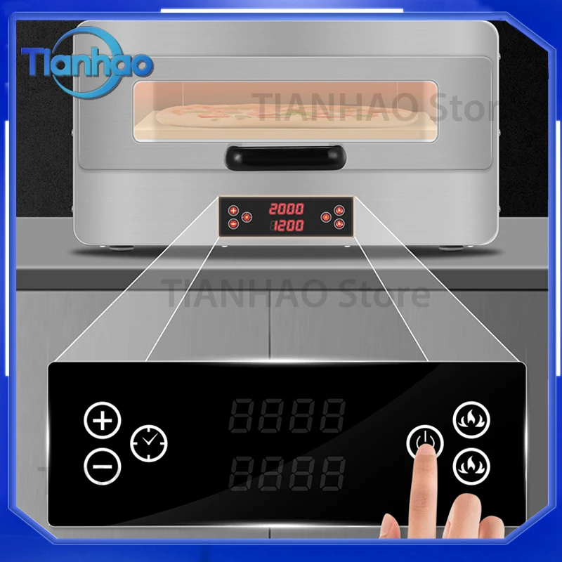 3200W Smart Oven with 3D Heating for Pizza Making Stainless Steel Multifunctional Household Pizza Oven Machine Temperature