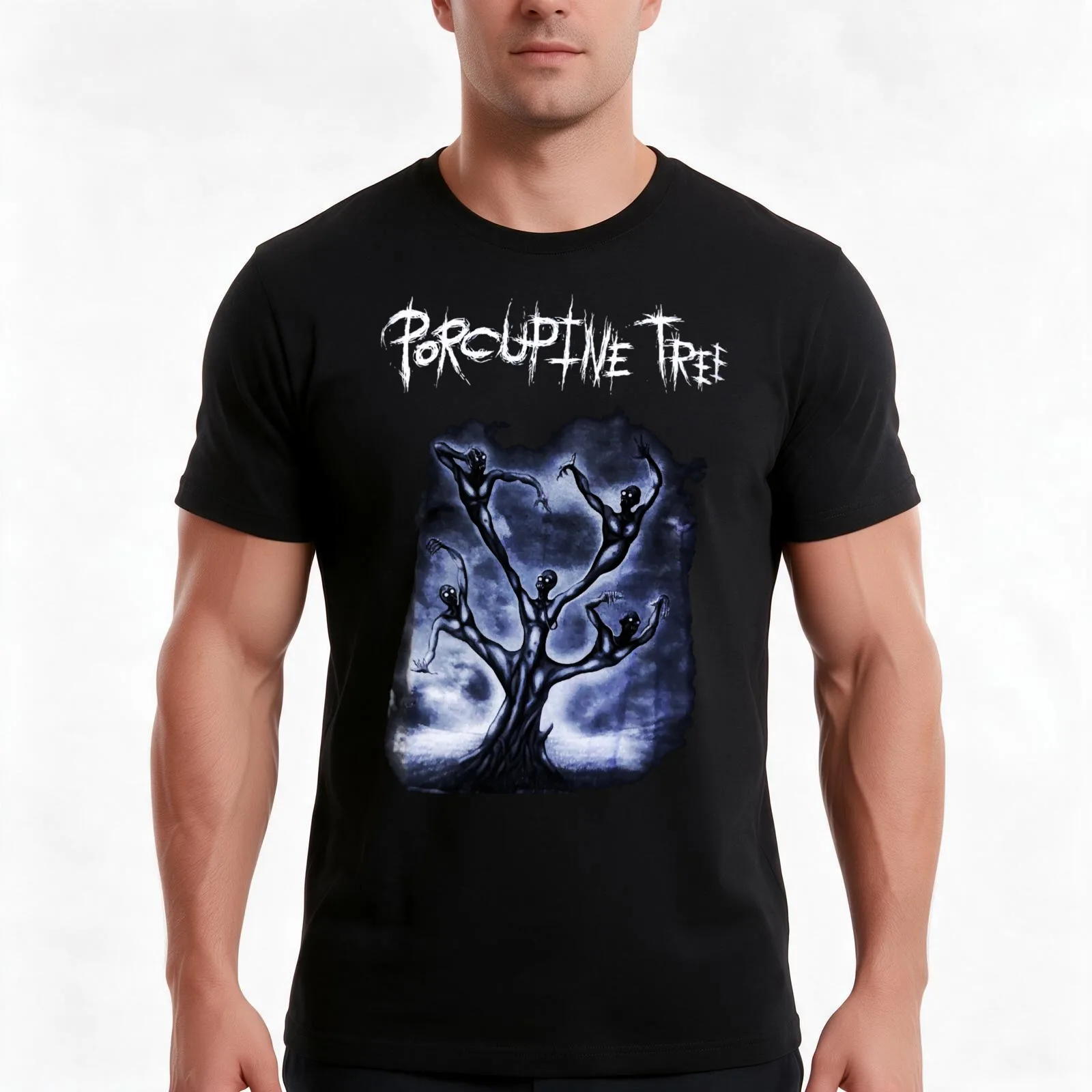 Porcupine Tree music Rock and heavy metal logo Ecelna T-Shirt, Summer Casual Cotton Tee, Oversized Streetwear Tops, 100% Cotton
