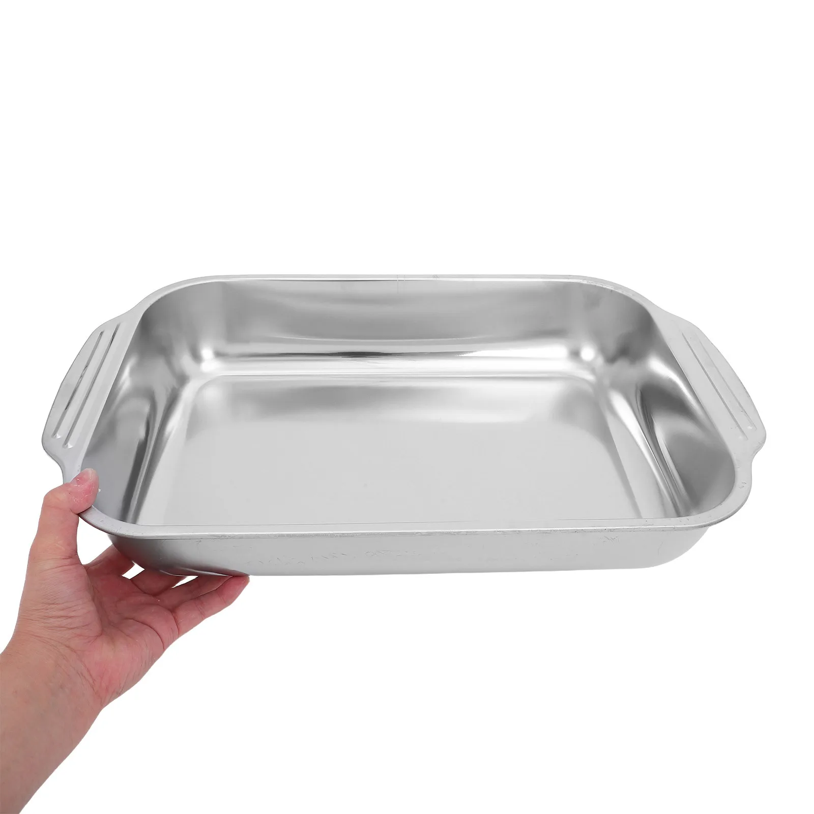 

Stainless Steel Fish Roasting Tray Heavy Duty Deep Rectangular Baking Pan For Oven Grill Broiling Turkey Chicken