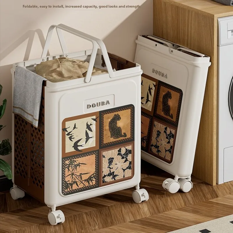 Antique Style Foldable Laundry Basket Large Capacity Bathroom Organizer Storage Baskets Foldable Laundry Basket Basket Storage