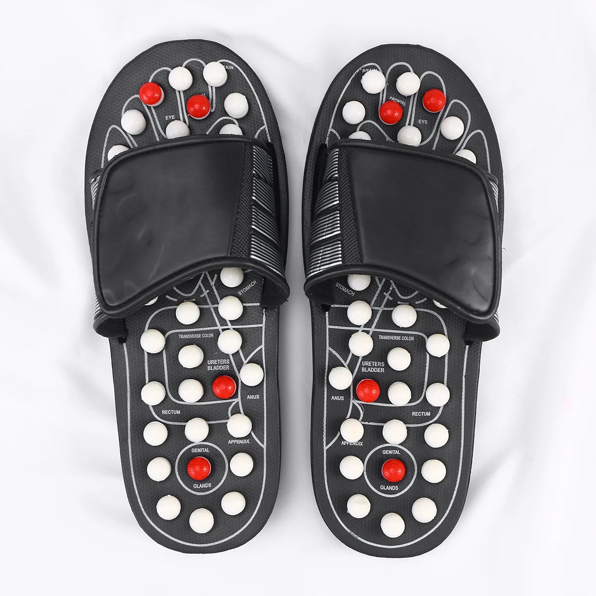 1Pair Sandal Reflex Massage Slippers Therapeutic Acupuncture Massage Ball Flops for Men Foot Relaxation Plantar