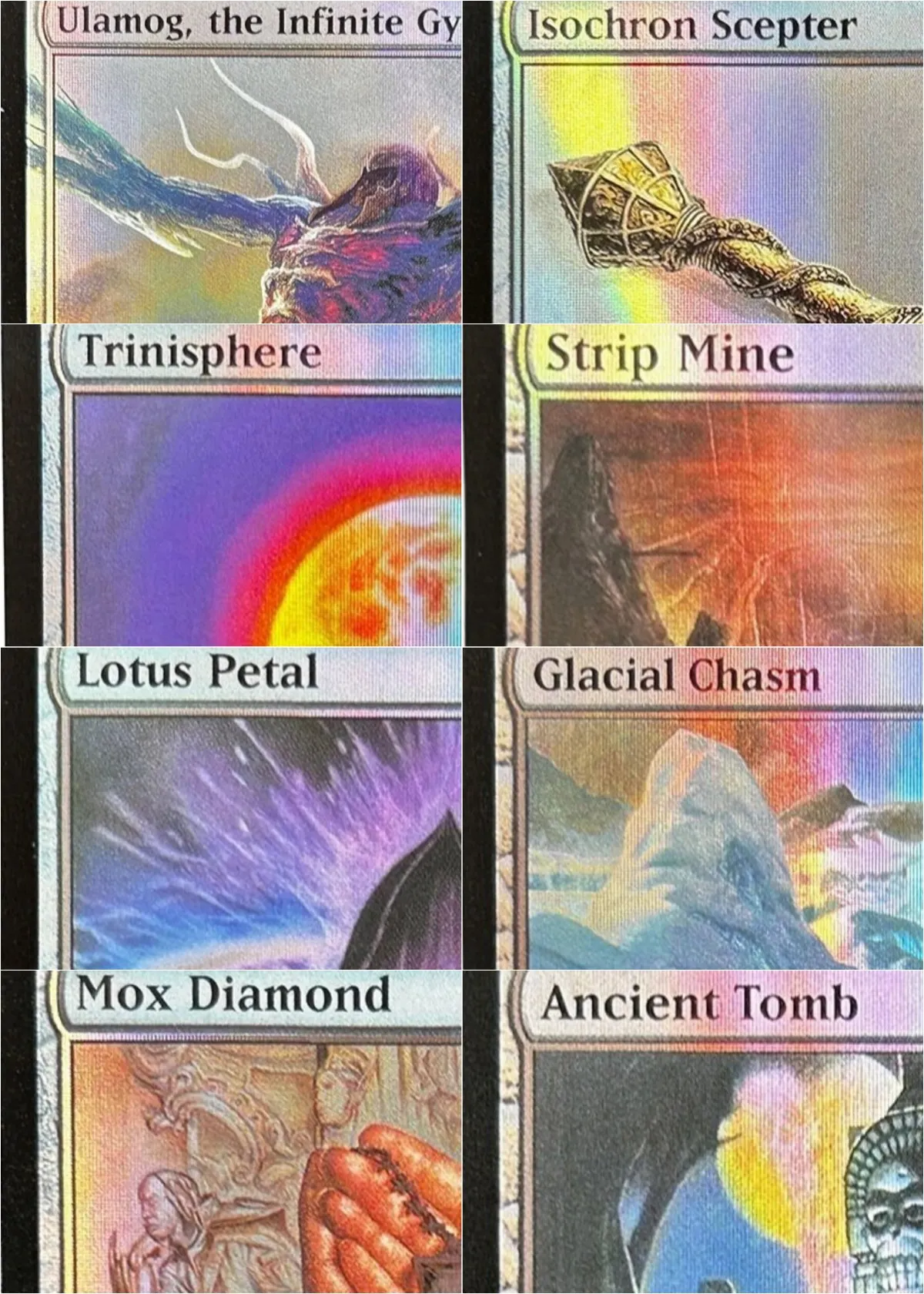 

Foil "Lotus Petal/Trinisphere/Goblin Lackey" TCG Magical Proxy Cards Top Quality Gathering Board Playing Game Trading Cards