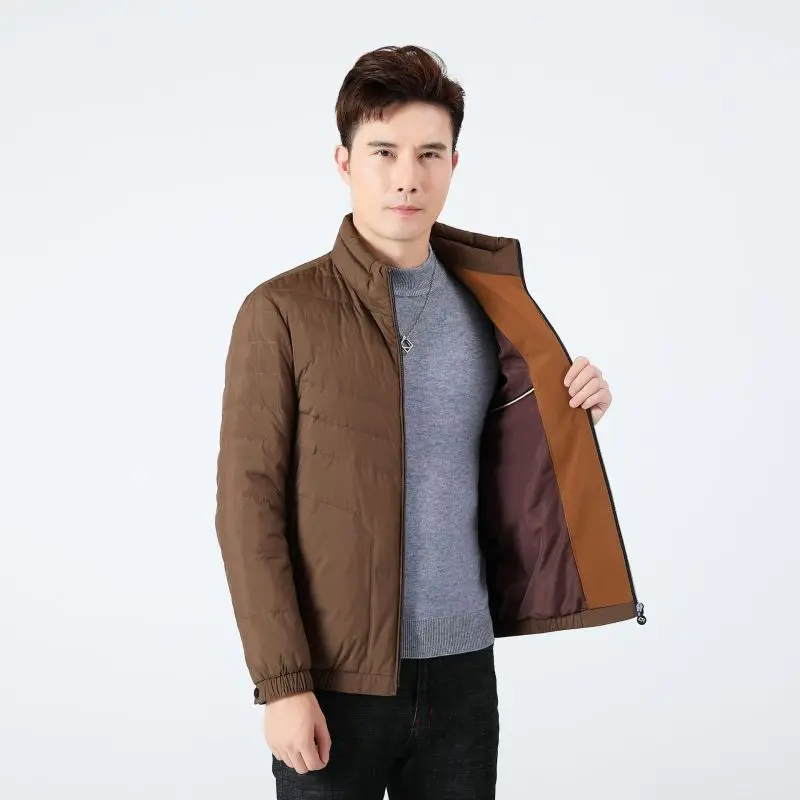 

2023 Winter New Men's Hooded Casual Fashion Solid Color Casual Down Jacket