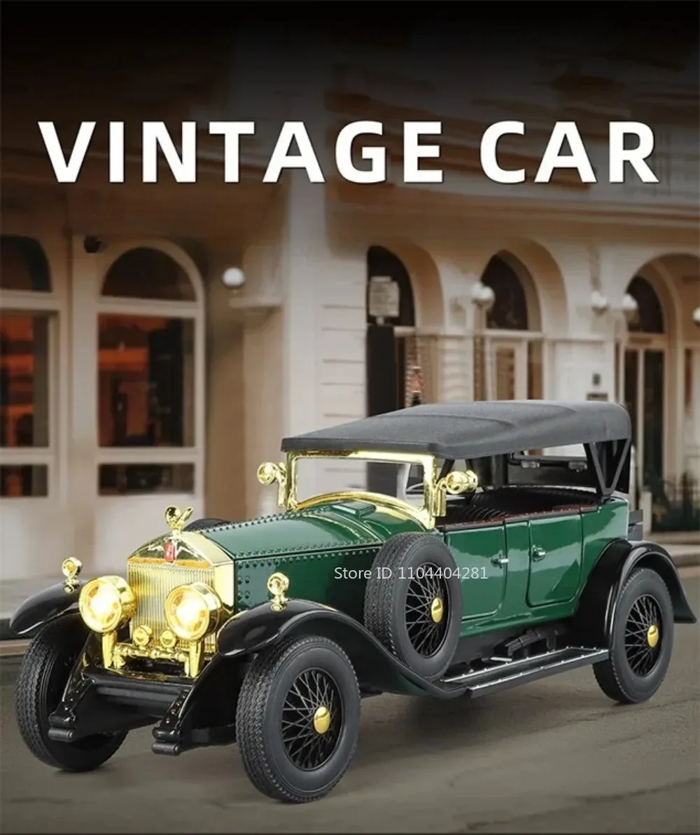 1:24 Phantom 300SL Legierung Diecast Vintage Auto Miniatur Modell Spielzeug Sound Licht Zurückziehen Türen Geöffnet Ornament Kinder Festival Geschenk – Detail 1