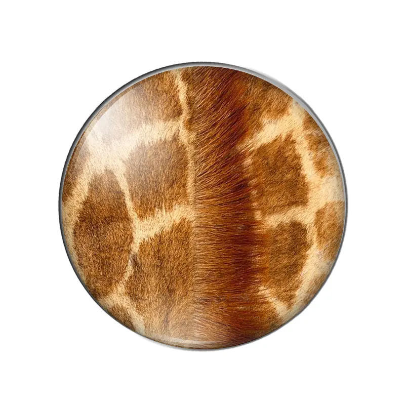 New Animal skin leopard Print Patterns  8mm/10mm/12mm/18mm/20mm/25mm Round photo glass cabochon demo flat back Making findings