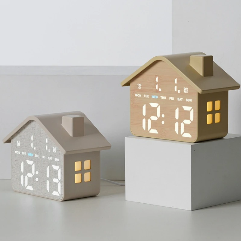 LED Alarm Clock Multifunctional Electronic Digital Watch Children Bedroom Adjustable Desktop Clocks Home Decoration Alarm Clock