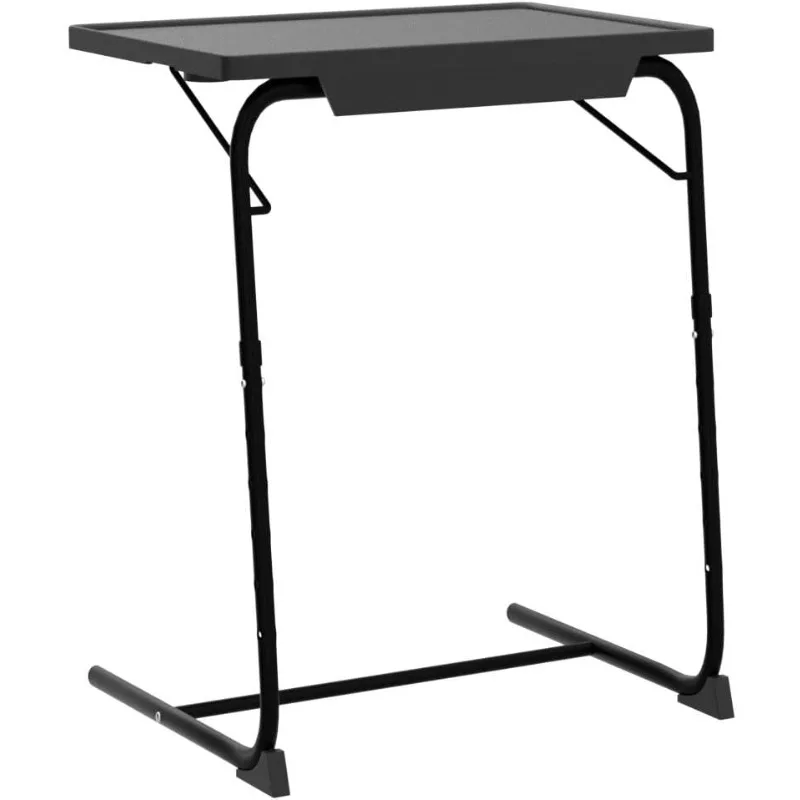 Multifunctional TV Tray Table - [2 Packs] Adjustable TV Dinner Tray Tables with 6 Height & 3 Tilt Angle, Folding TV Trays