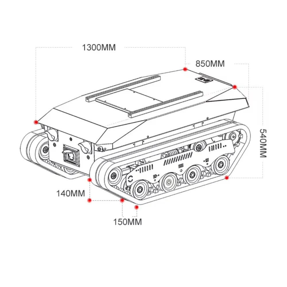 Heavy Duty Ground Unmanned Vehicle Spraying Crawler Chassis Tracked Robot Platform Agricultural Robot