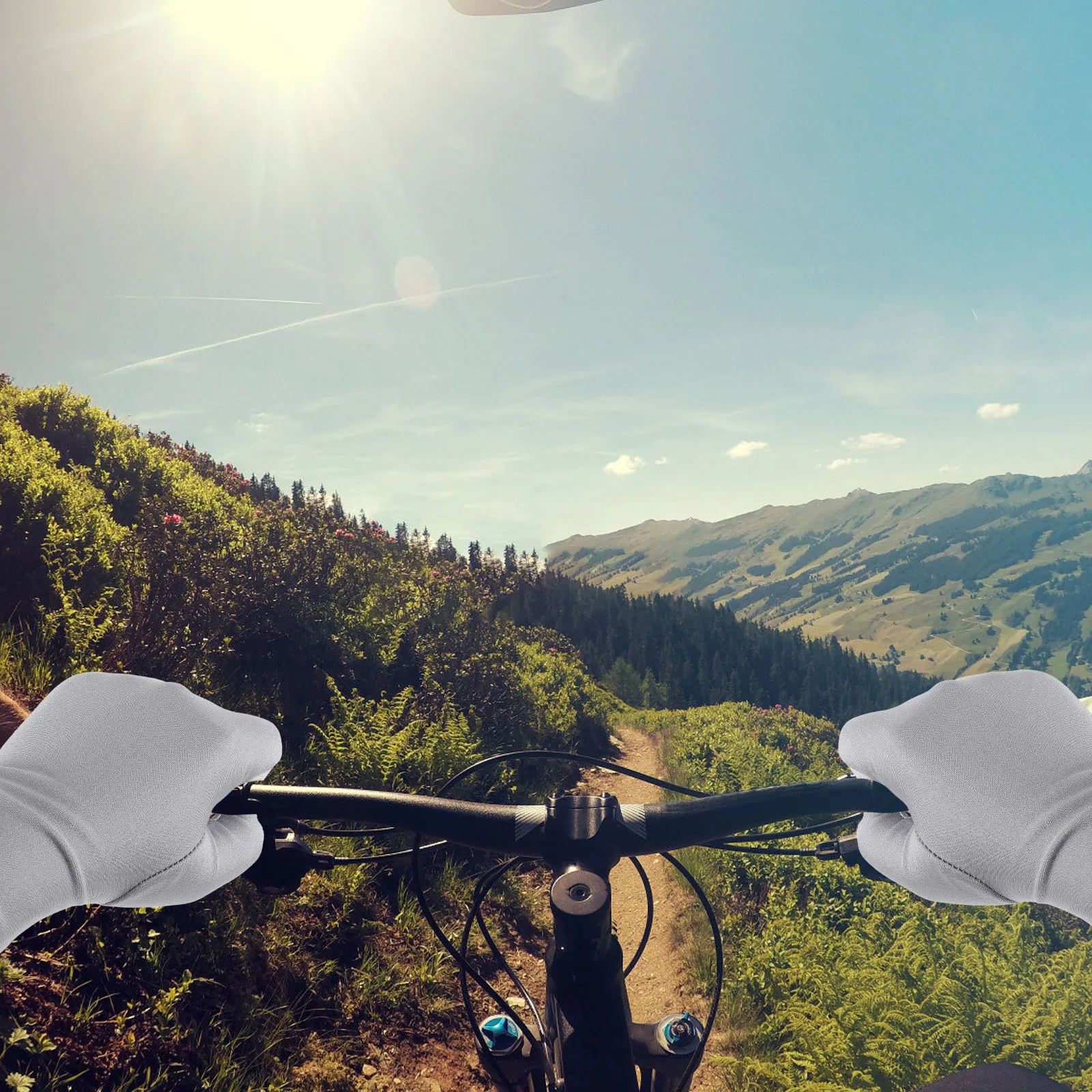 

1 Pair Uv Protection Fingerless Half-Finger Breathable Sweat Absorption Flexible Women Cycling Driving Summer Outdoor Fitness