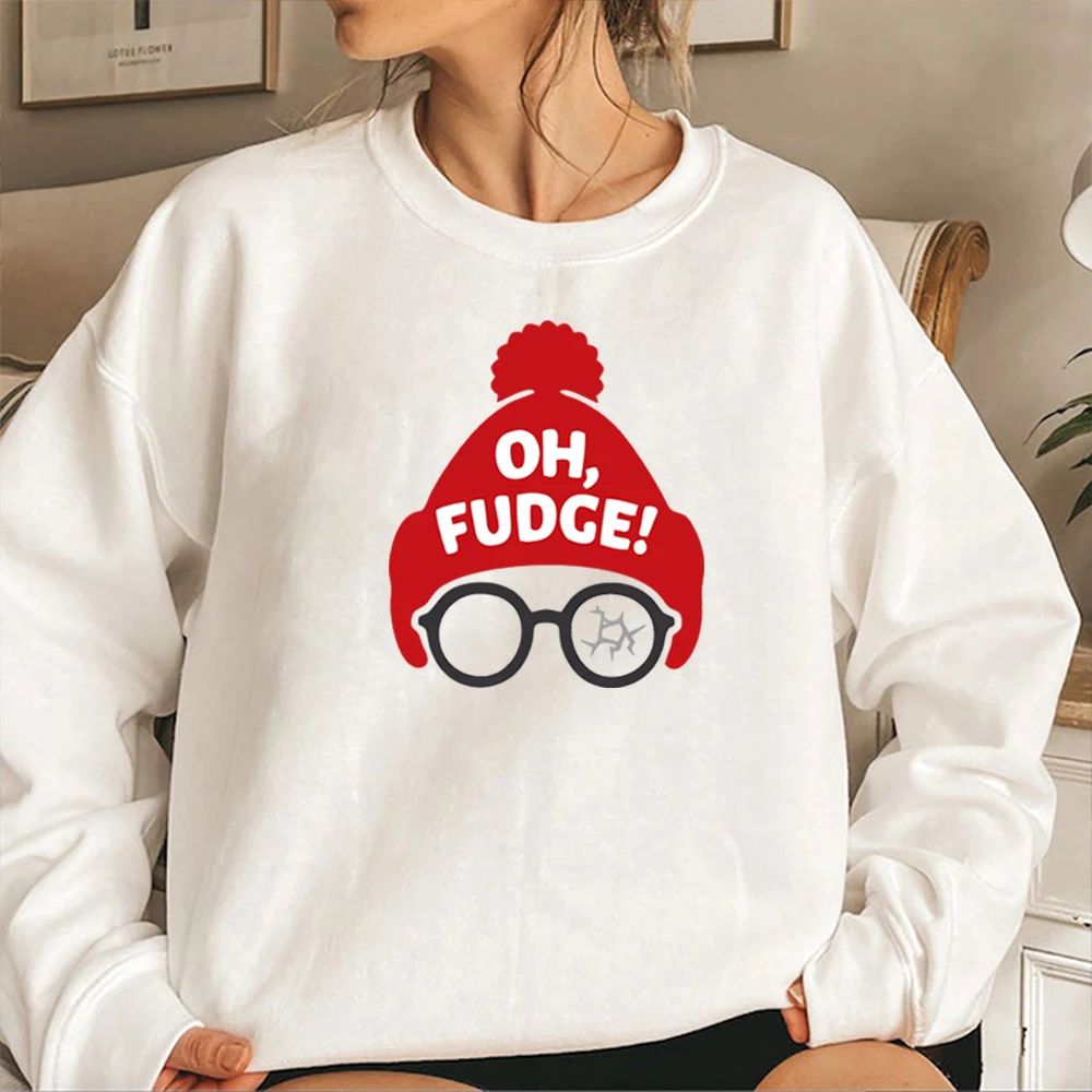 Oh Fudge Sweatshirt Christmas Story Ralphie Hoodie Funny Christmas Vacation Sweater Xmas Holiday Crewneck Sweatshirts Xmas Gift