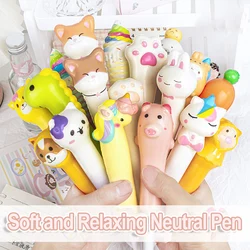 10PC Cartoon Stress Relief Pen Pinch Fun Student Prize High Beauty Black Neutral Pen Creative Soft Stress Relief Pen