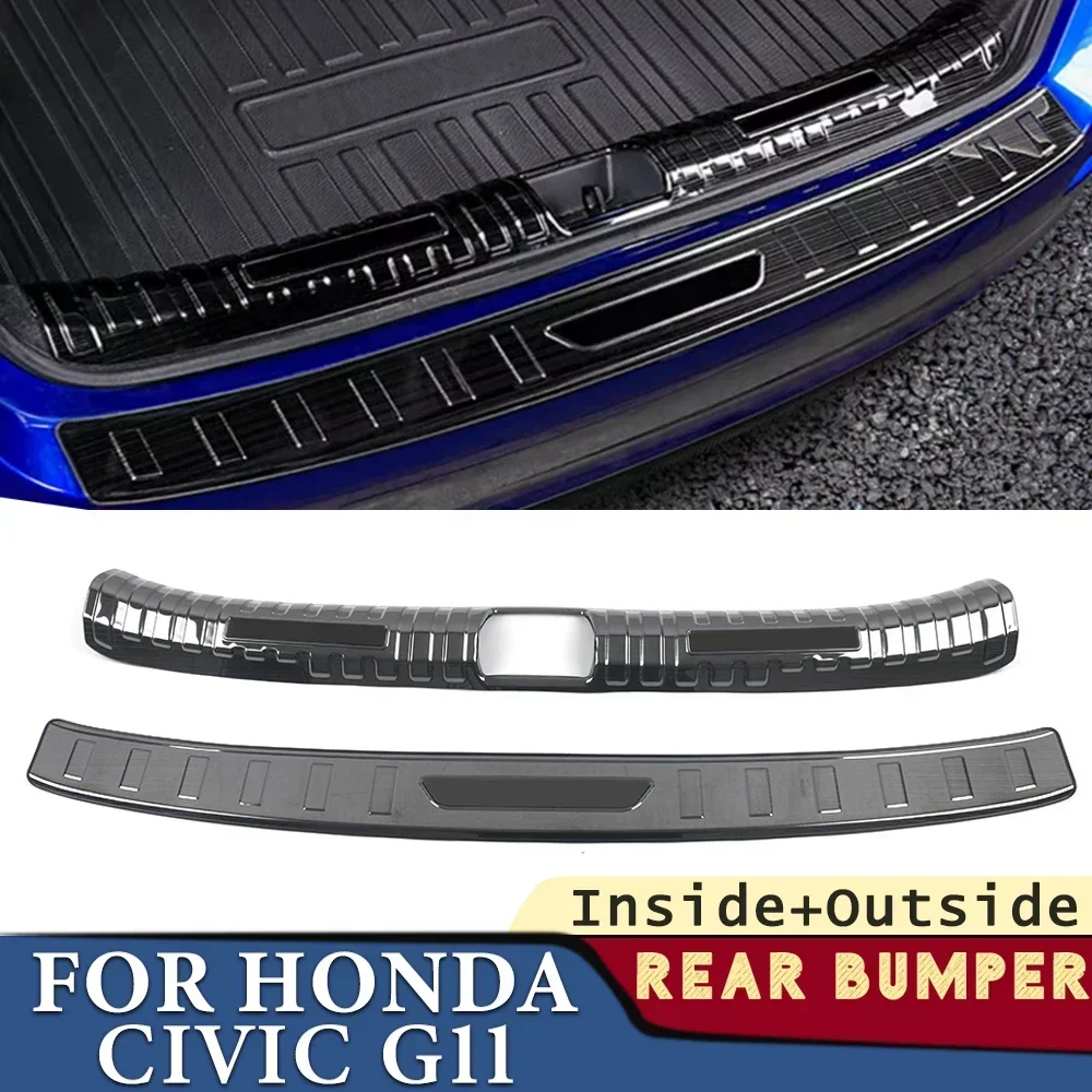 

Trunk Bumper for Honda Civic G11 2022 2023 2024 Car Accessories Stainless Rear Fender Protector Pad Cover Sticker Decoration