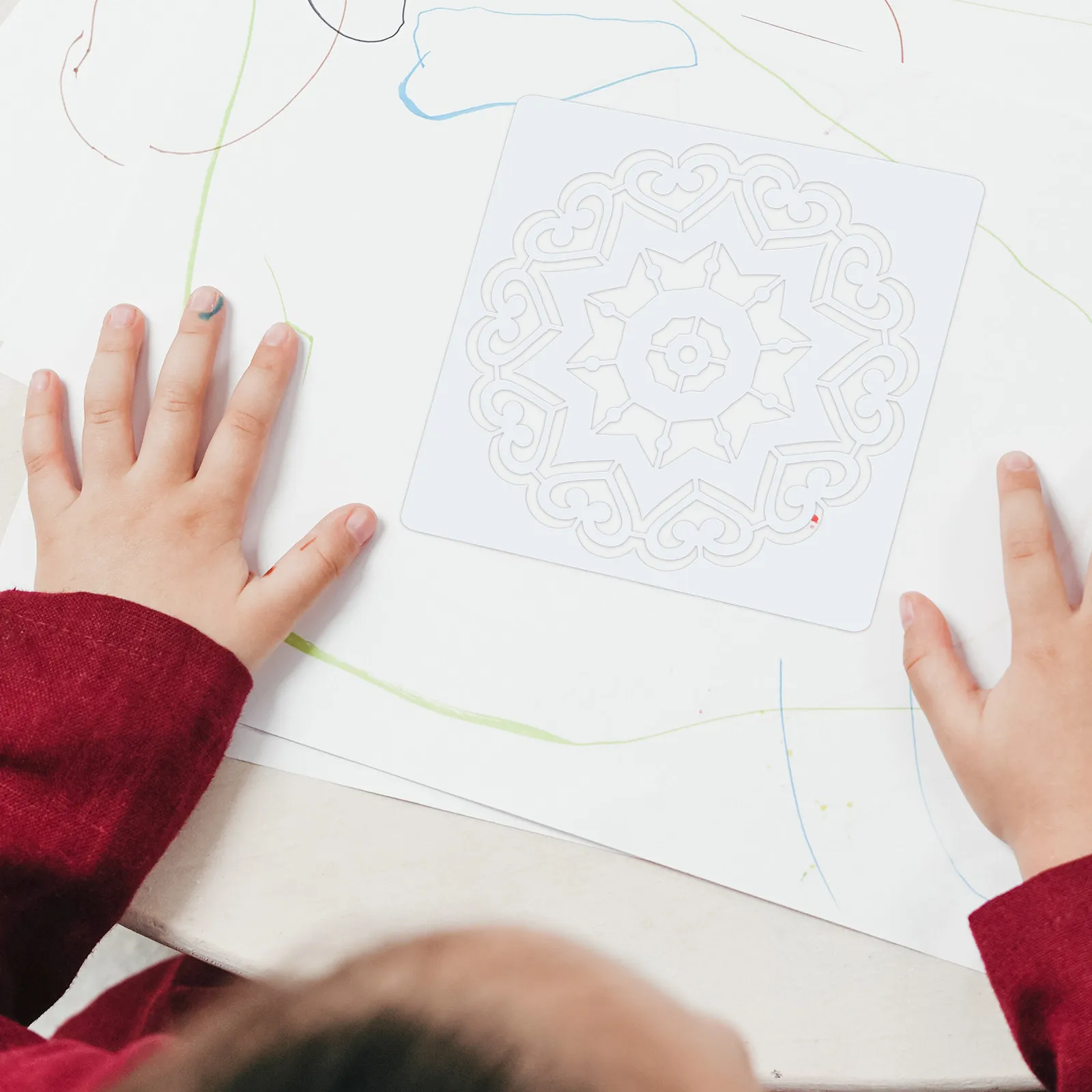 

Пластиковые трафареты для морских рисунков, рождественские украшения, многоразовые трафареты для творчества, товары для рисования