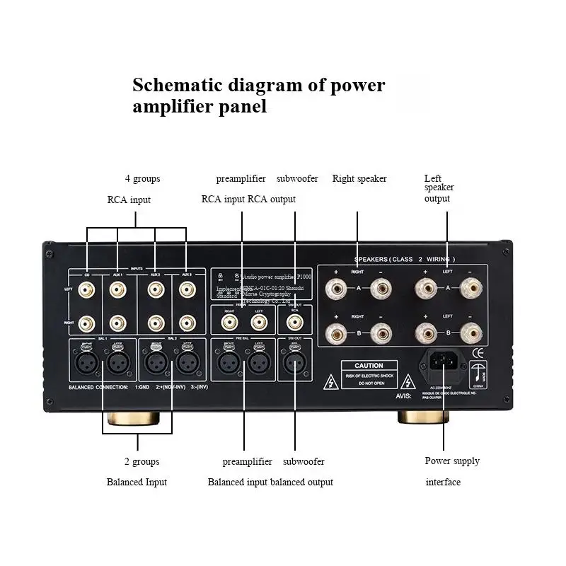 Reference Accuphase P1000 Class AB High-power Amplifier with Bass and Treble Adjustment,remote Control