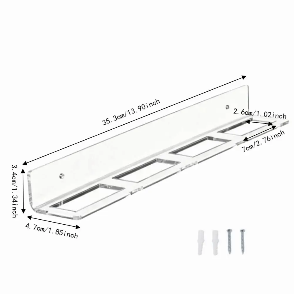 5pcs Clear Acrylic Hockey Puck Display Wall Rack Transparent Design Wall Mountable Ice Hockey Puck Display Shelf Space Saving