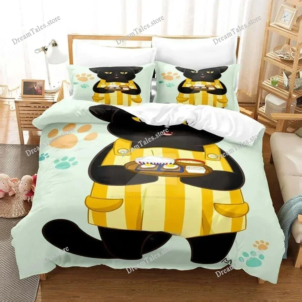 The Masterful Cat Is Depressed Again Today Bedding Set Cartoon Set Adult Kid Bedroom Duvet Cover Sets 3D Print Kawaii Anime