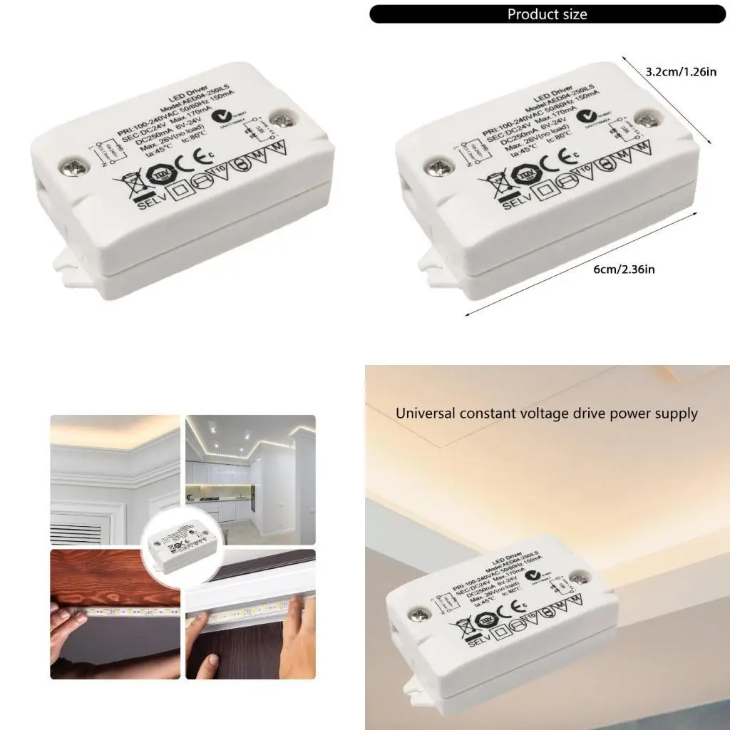 

652F Multipurpose Without Dimmable 24V LED Driver 4W for LED Light with Sturdy Plastic Materials Home Accessory Ability