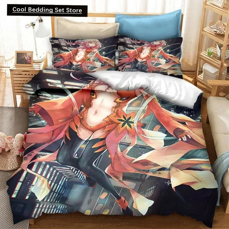 Fashion 3D Print Anime Guilty Crown Bedding Set Duvet Covers Pillowcases 23 Piece Cartoon Comforter Bedding Sets Home Textiles