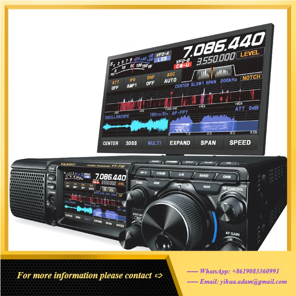 

Радиостанция Yaesu FT-710 100W HF 50МГц CW AM FM AESS, компактный КВ SDR трансивер для любительской связи, портативная/мобильная базовая радиостанция