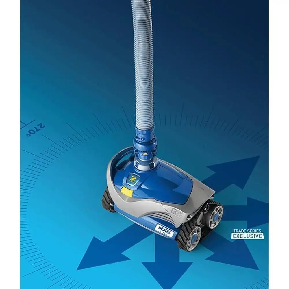 Automatic Micro-Clean Pool Cleaner with Removable Filter Durable Design Efficient Scrubbing and Vacuuming In-Ground Pools