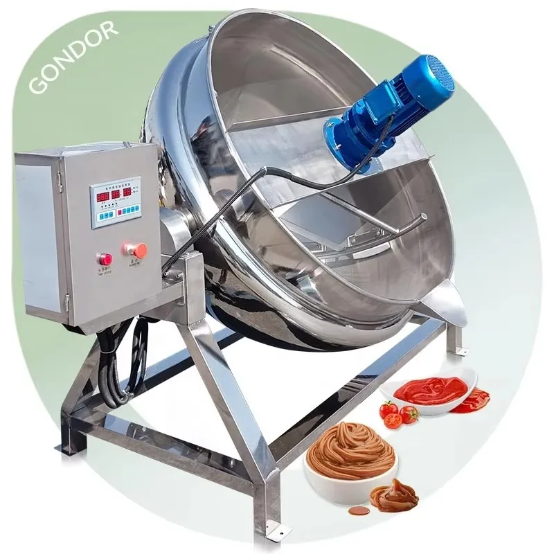 Horizontal Chilli Sauce Cooking Mixer Frying Pan Jacketted Planetary Jacket Kettle 500l Electric Machine
