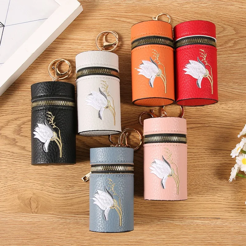 

Винтажное мини-ведро, кошелек для монет, вышивка, цветы, сумка для хранения помады, брелок для ключей, сумка для наушников, маленькая сумка, подвеска, аксессуары