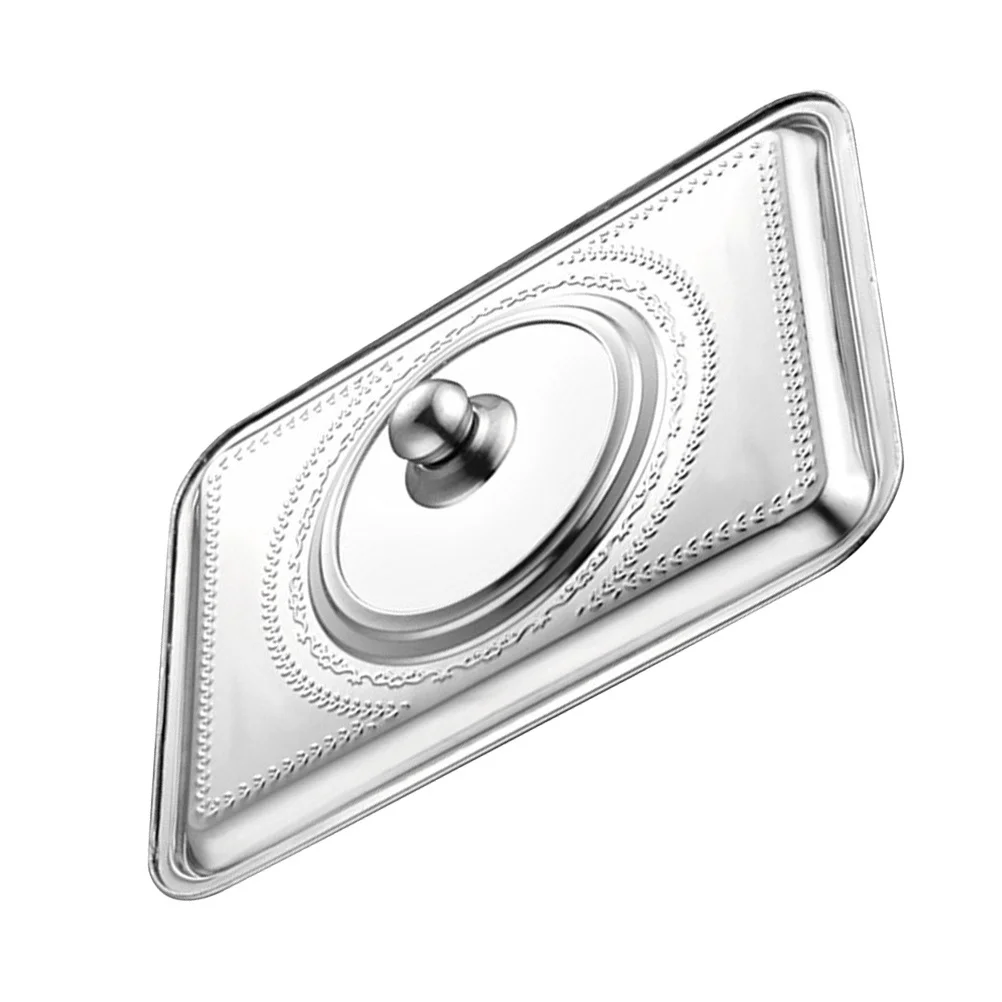 

Rectangle Tray Cover 40x30cm Stainless Steel Pot Cover Anti Oil Splashing Lid for Kitchen Cooking Home Restaurant Use