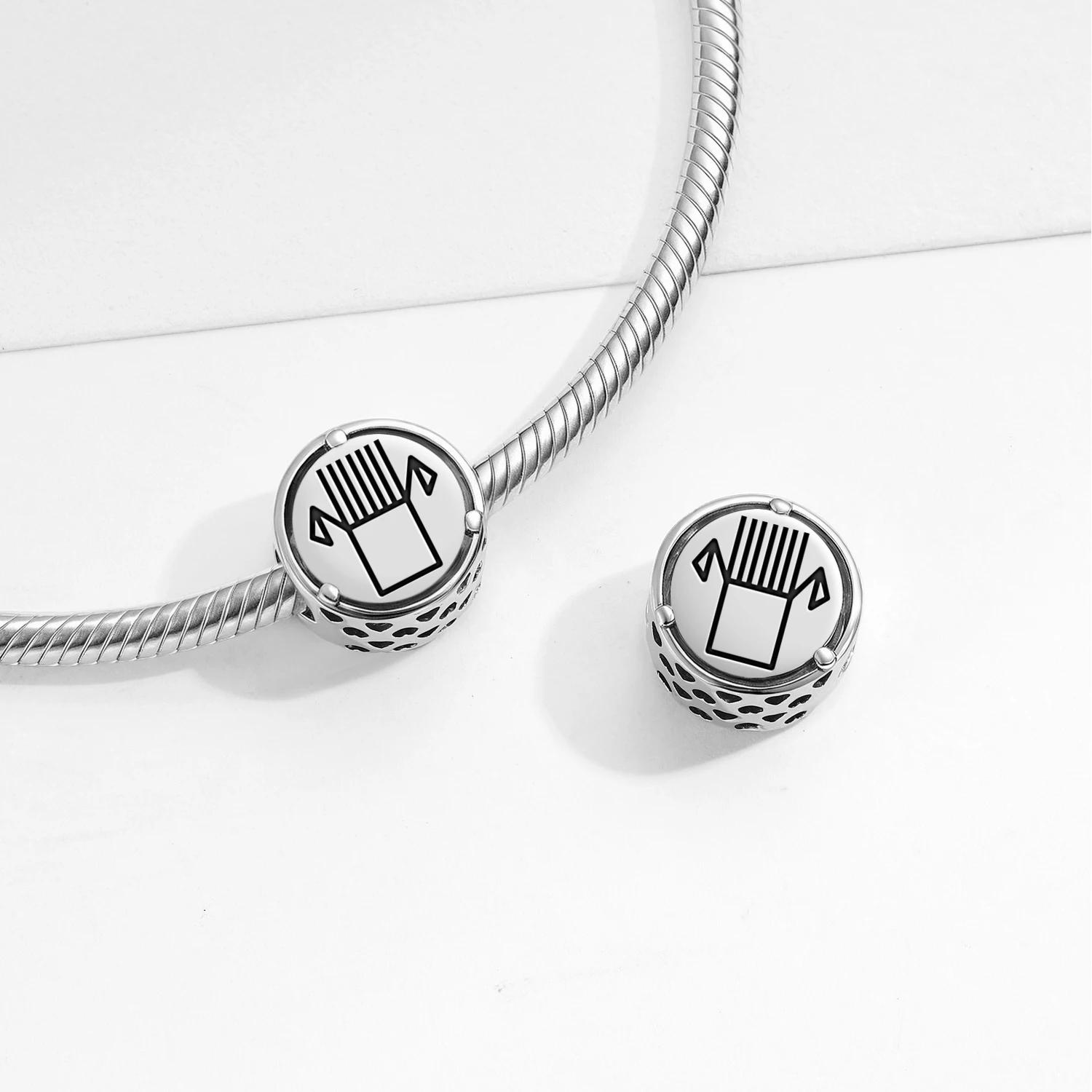 925 Sterling Silver Turkish Tarak – Comb Charm Fit Original Bracelet Diy Jewelry Accessories Family Bead