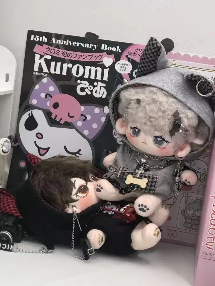 Actie Animatie Cosplay Hoodie Pakken voor 20 cm Katoenen Poppen Schattige Kleine Wolf Kleding Set Cartoon Hond Trendy Capuchon Trui Geschenken