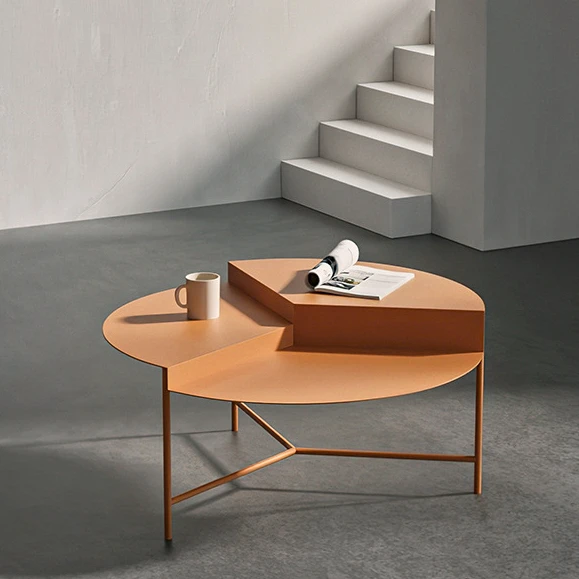 xx-Simple Style Coffee Table Light Luxury Household Small Tea Table White Nordic Iron Living Room Round Side Table^