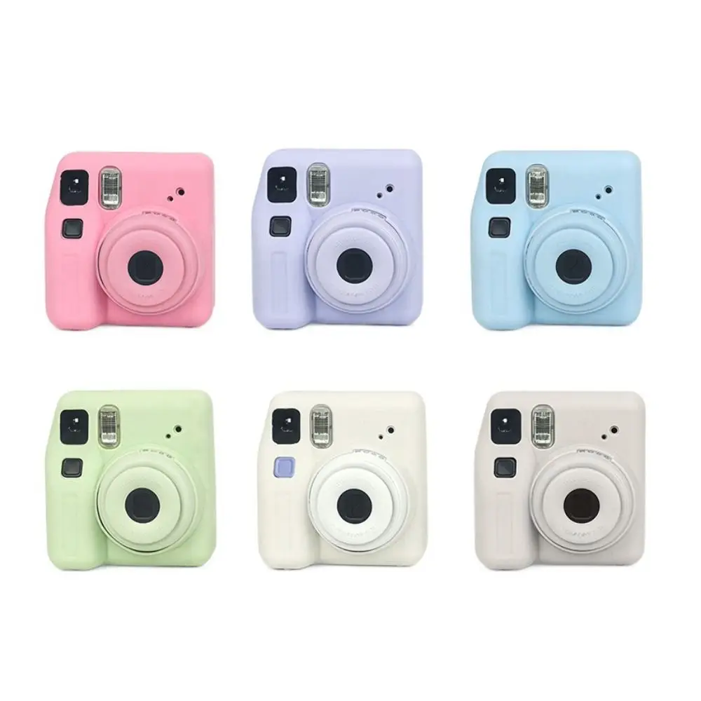 Soft Instant Camera Case Silicone Anti Scratch Storage Bag Retro Shockproof Photography Pouch for Fujifilm Instax Mini SE Travel