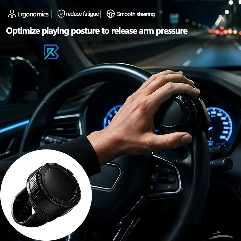 Car Steering Wheel Spinner Knob One Hand Turning Assist Grip Hand Control Auxiliary Booster Ball Rotating Handle Driving