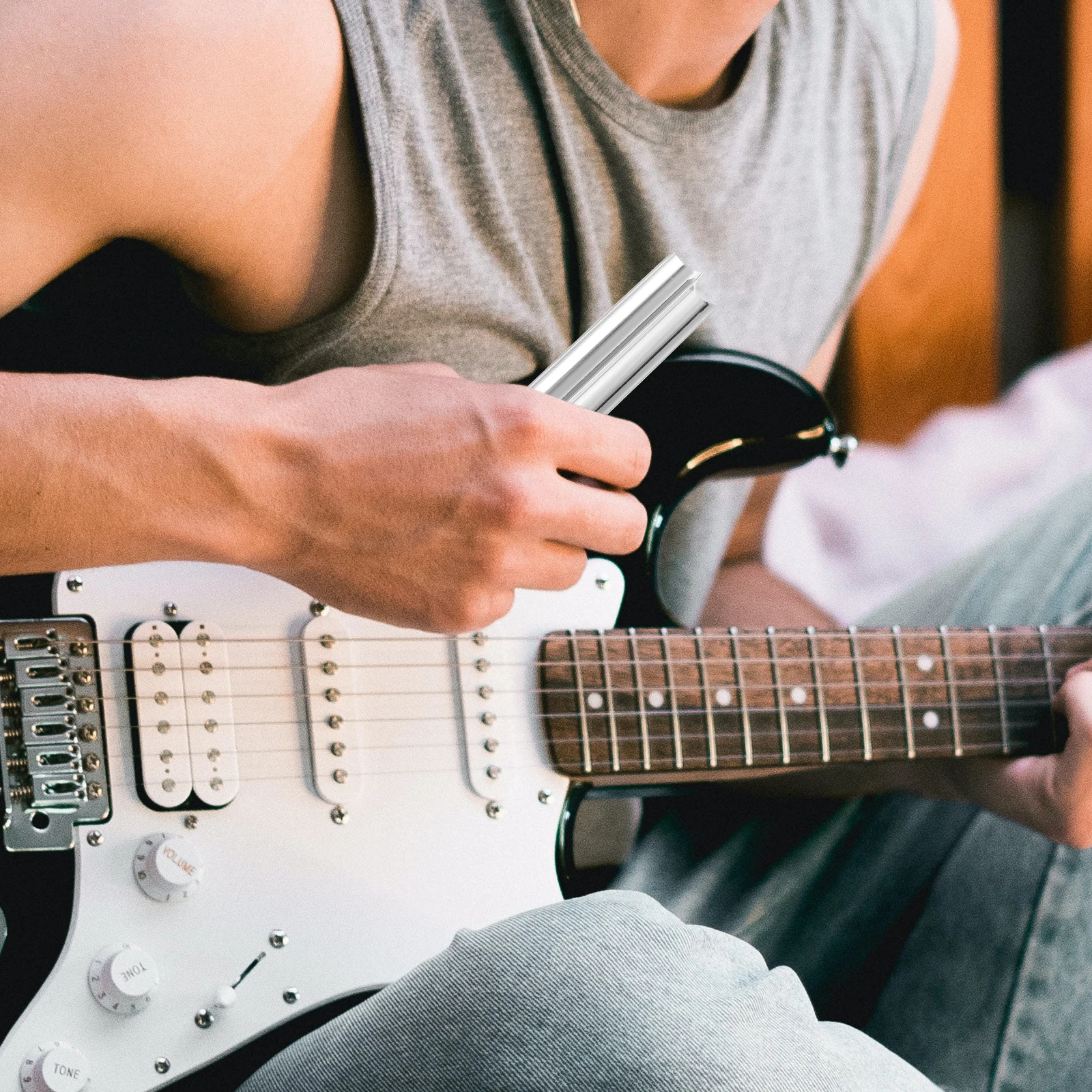 

1pc Metal Slide Zinc Alloy Rust Resistant Durable Tone Enhancement Accessory Guitar Tone Bar Professional Guitar