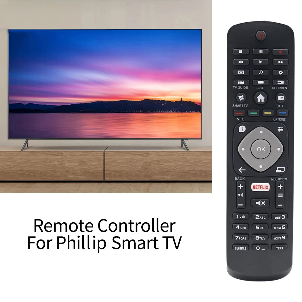 Smart TV Remote Control Replacement Remote Controller IR Remote Controller for Phillip TV for Netflli 398GR08B HOF16H303GPD24