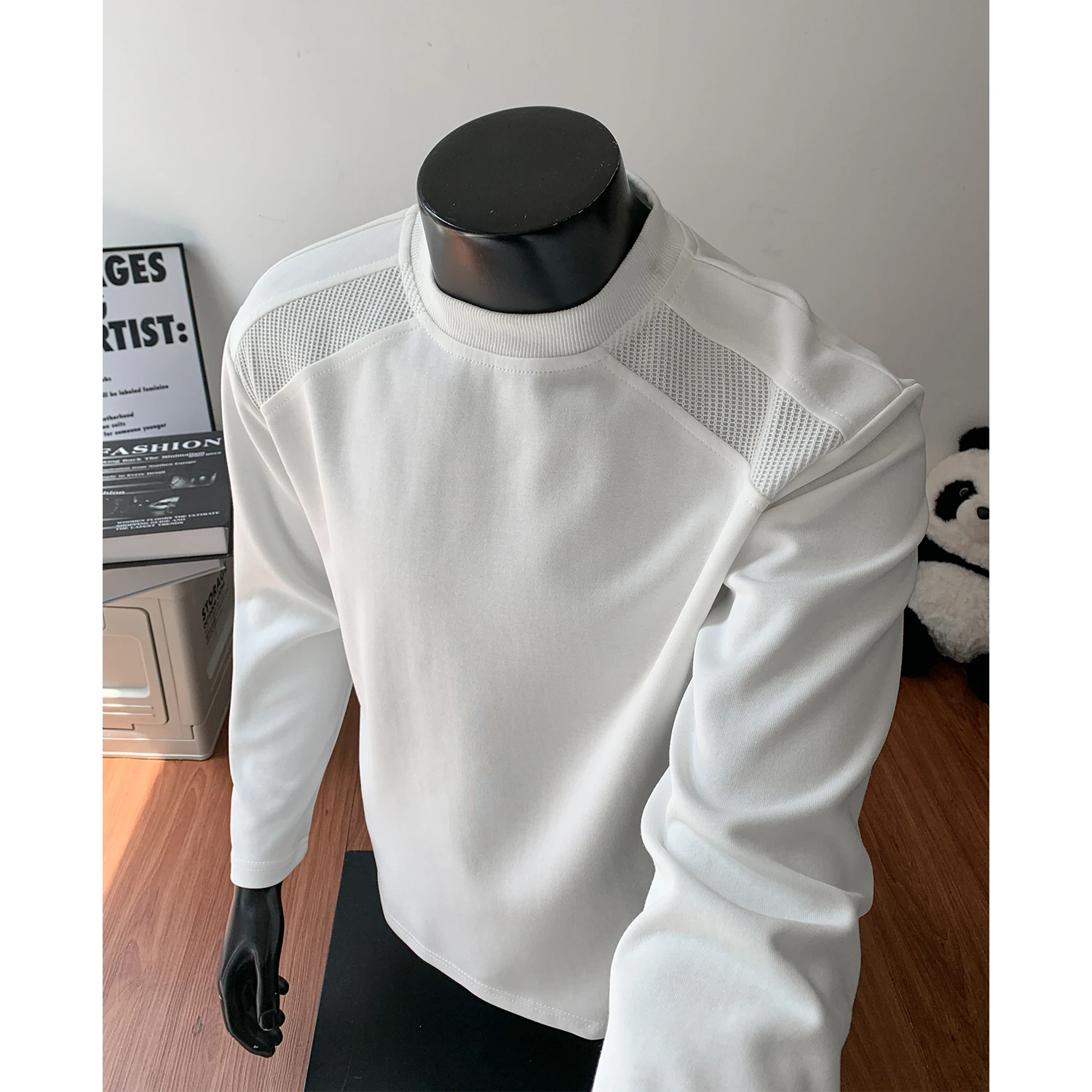 Men's High Street T-shirt With American Style Clean Shoulder Cut And Deconstructive Short Sleeves Fashionable Summer Tops