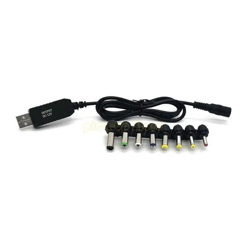 Q5WA USB 5V до DC9V 12V Кабель питания для маршрутизаторов USB до DC5.5x2,5 мм 8 адаптеров