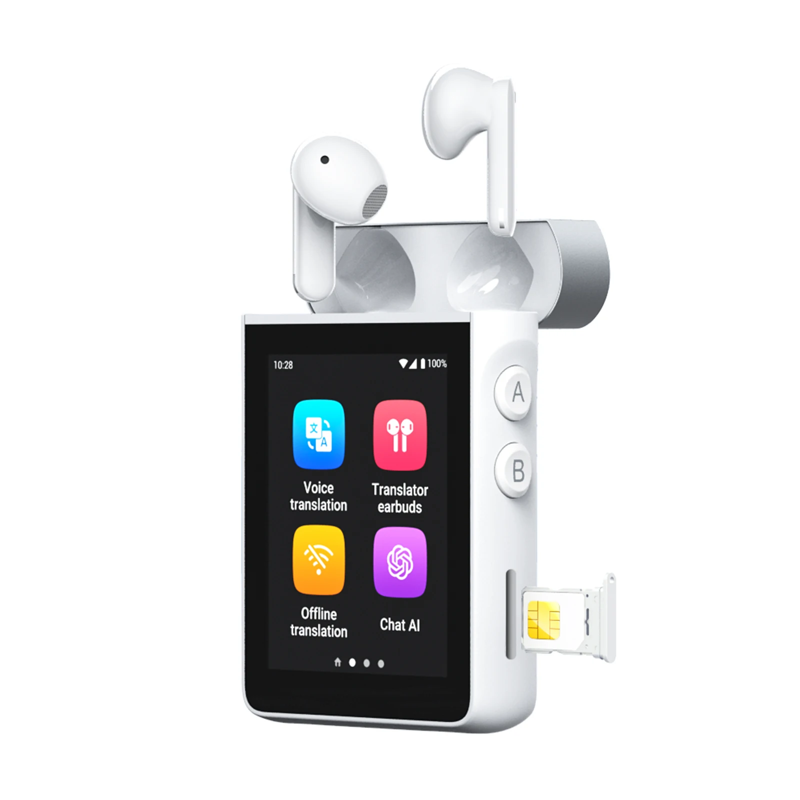 

Wooask A9 Newest AI Translator Earbuds, 4G+WiFi,Real-Time Translation Device with 144 Languages, No App Needed for Travel