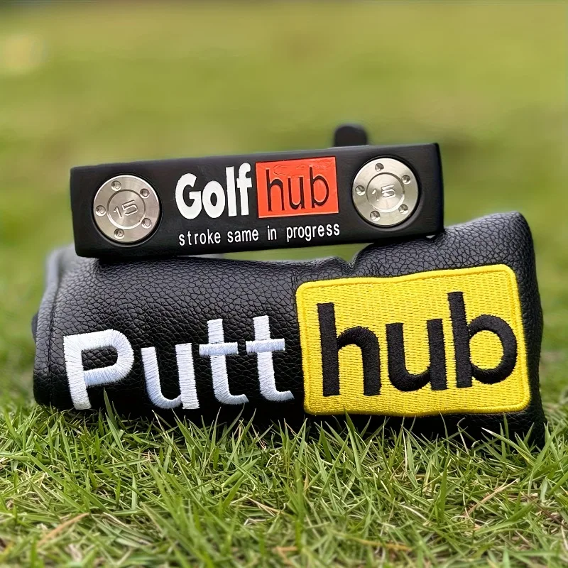 1pc Golf Club - Right Hand, S-shaped Rigid Rod (Length 32/33/34/35/36 inches) Ball Head Protective Cover - Black/Golf Club