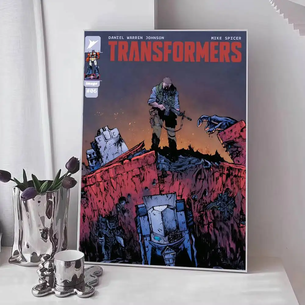 Vintage Classic T-Transformers Comic-inspirierte Auto-Roboter-Poster, ausgefallener Wandaufkleber für Wohnzimmer, Bar, Dekoration, Wanddekoration – Detail 11