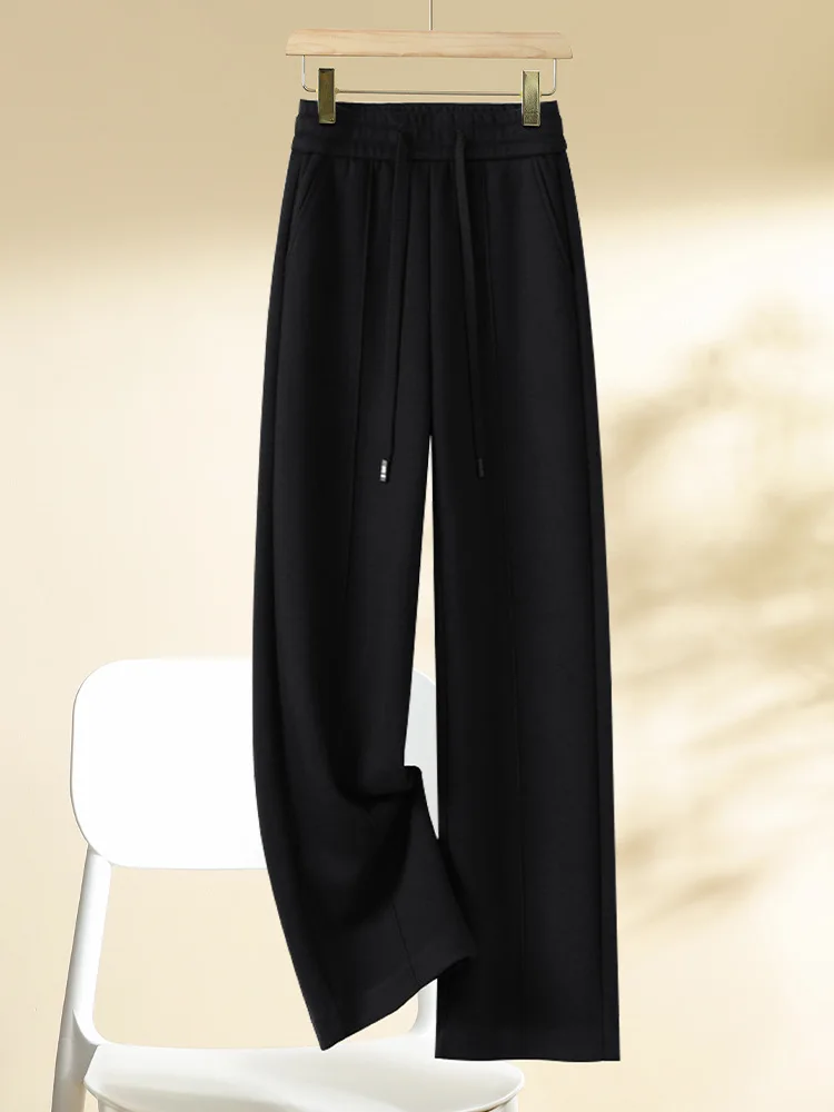 السراويل للنساء، والشتاء الكشمير عارضة عالية الخصر التخسيس السراويل الصوفية المستقيمة #3