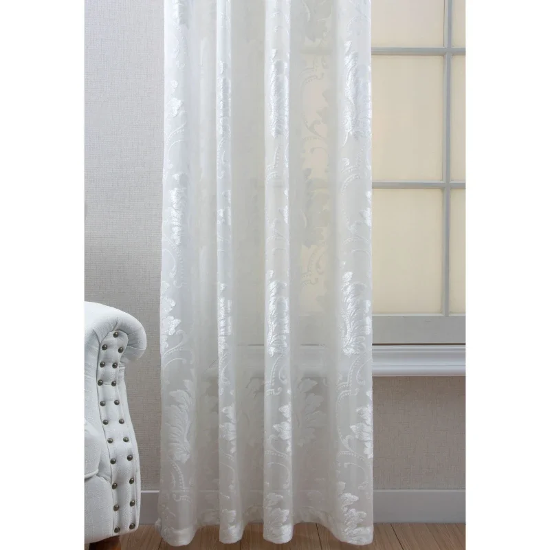 American Style Light Luxury Simplicity Curtains for Living Room Bedroom Dining Room Embroidered Translucent Window Screen Window