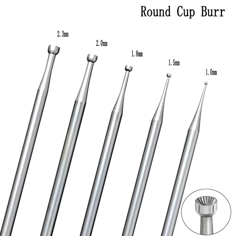 Imagem -06 - Shank Ball Burr Sets Inclui Stone Setting Bits Round Cup Burr 90 ° Hart Burs e Bud Bur Kits 32 24 Pcs